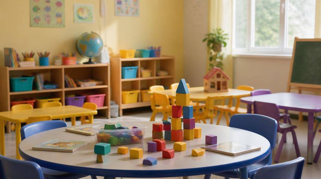 Bambini partecipano a un'attività educativa in una scuola dell'infanzia.